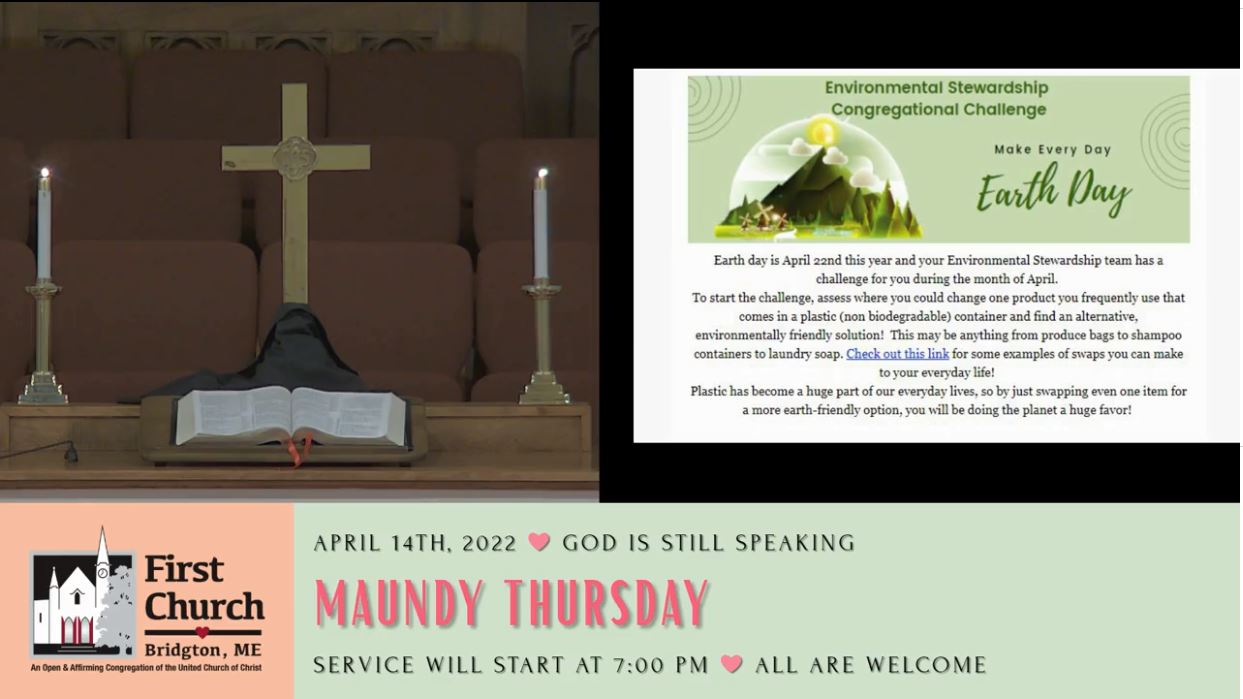 Click here to watch the Maundy Thursday service!